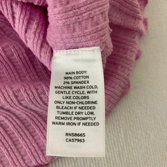 Bp pointelle rib crop Henley light purple size XL - Picture 7 of 7